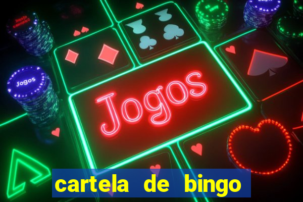 cartela de bingo cha de panela